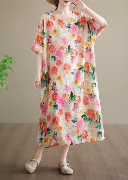 Plus Size Print Patchwork Maxi Dresses Summer