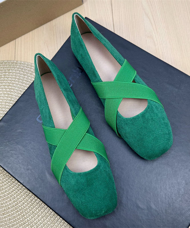 Plus Size Splicing Flat Shoes Blue Suede Cross Strap