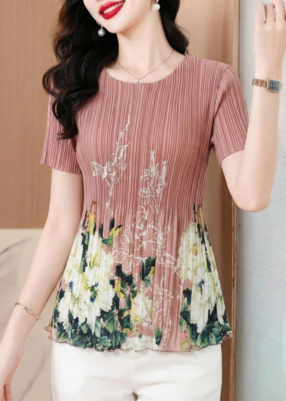 Plus Size White Print Thin Top Summer