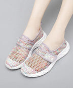Purple Breathable Mesh Comfy Hollow Out Walking Sandals