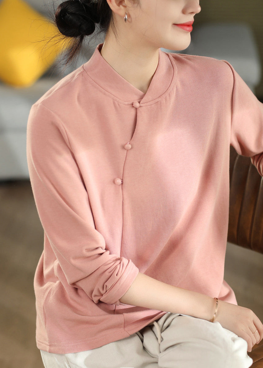 Purple Patchwork Cotton Warm Fleece Top Ruffled Fall