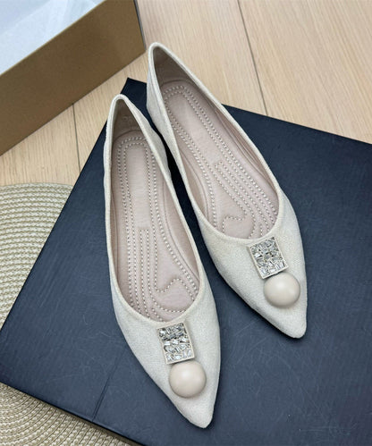 Purple Penny Loafers Splicing Pointed Toe Plus Size