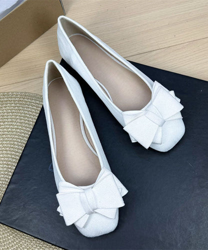 Purple Suede Penny Loafers Women Splicing Bow Plus Size