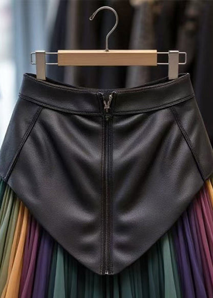 Rainbow Original Design High Waist Tulle Patchwork Skirts