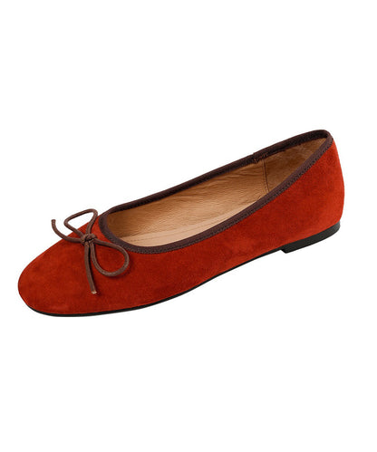 Red Bow Sheepskin Comfy Penny Loafers