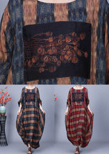Load image into Gallery viewer, Red Print Pockets Patchwork Silk Long Dresses O Neck Spring