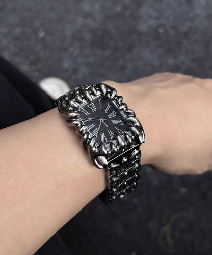Red Stainless Steel Waterproof Machinery Men Watches