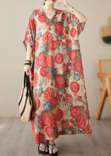 Load image into Gallery viewer, Red V Neck Patchwork Maxi Dress Summer