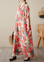Load image into Gallery viewer, Red V Neck Patchwork Maxi Dress Summer