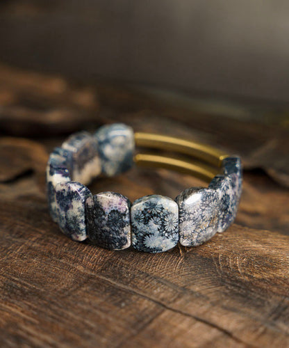 Retro Alloy Gem Stone Unisex Iris Chain Bracelet