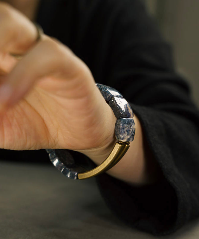 Retro Alloy Gem Stone Unisex Iris Chain Bracelet
