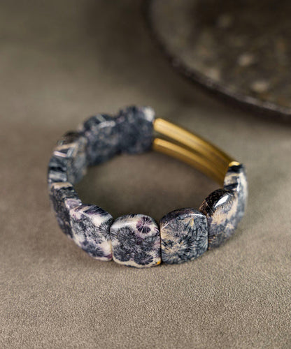 Retro Alloy Gem Stone Unisex Iris Chain Bracelet