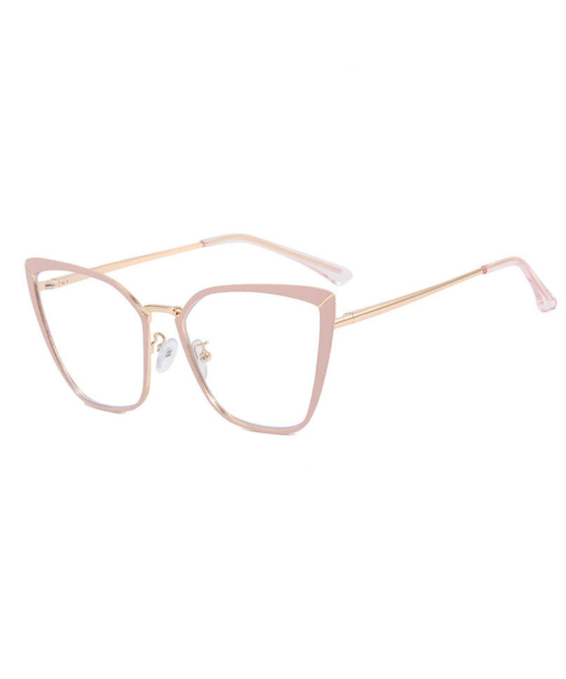 Retro Black Cat Eye Frame Metal Full Frame Reading Glasses