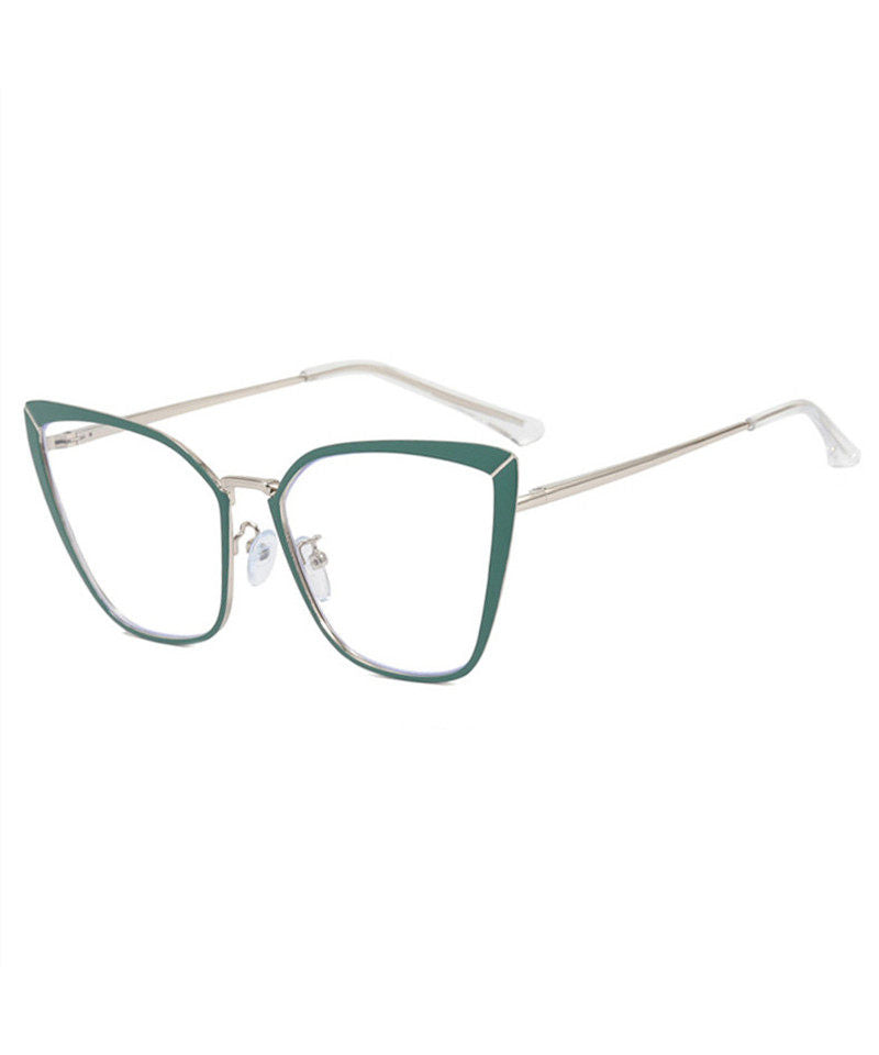 Retro Black Cat Eye Frame Metal Full Frame Reading Glasses