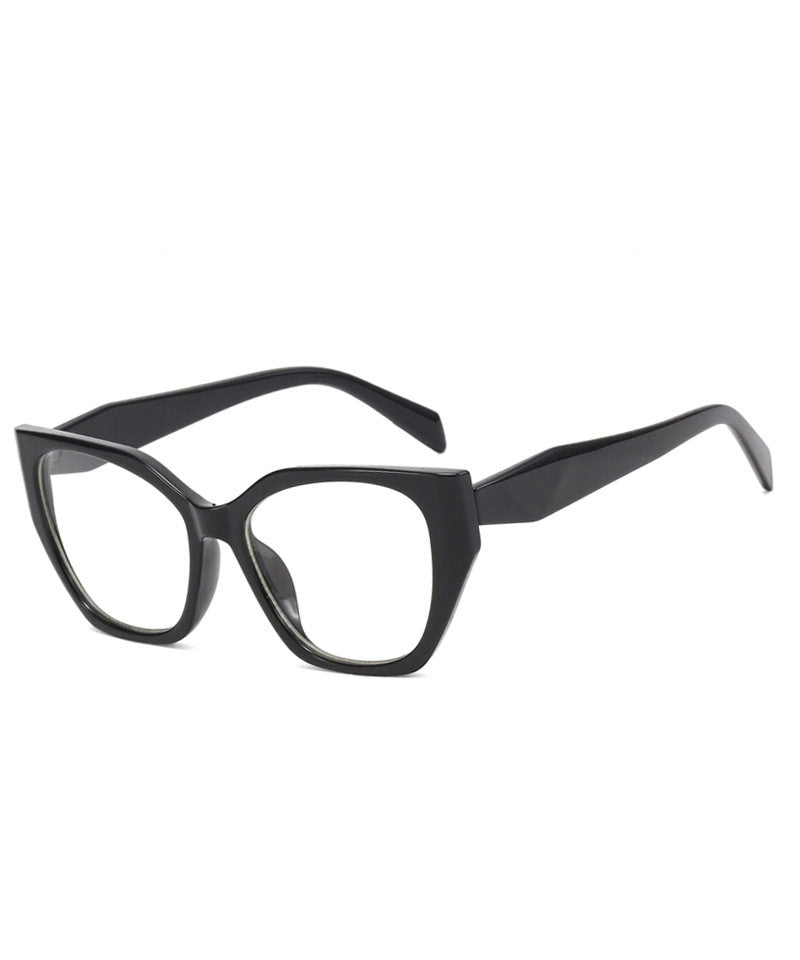 Retro Black PC Polygon Blue Light Blocking Sunglasses