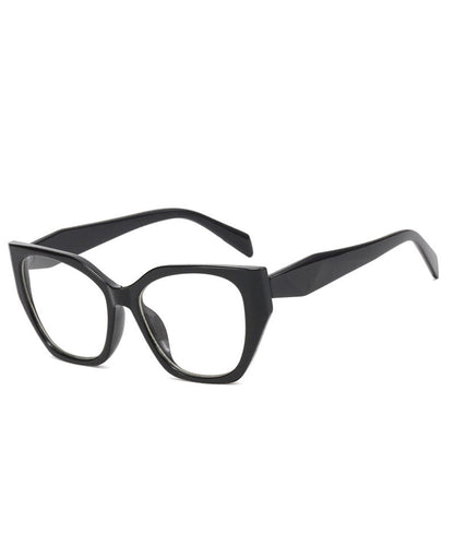 Retro Black PC Polygon Blue Light Blocking Sunglasses