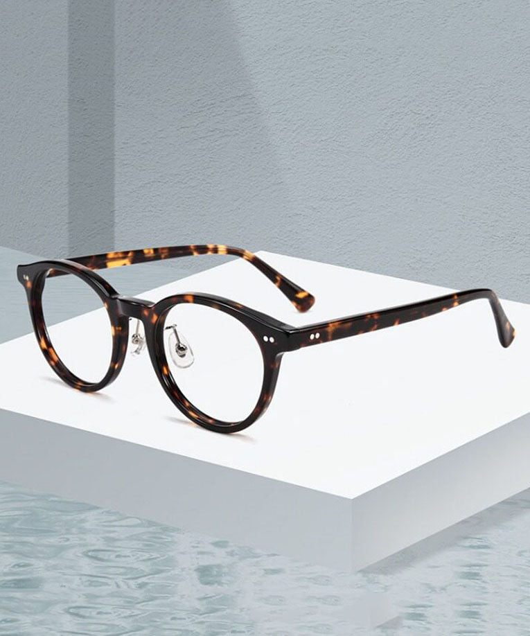 Retro Black Resin Reading Glasses