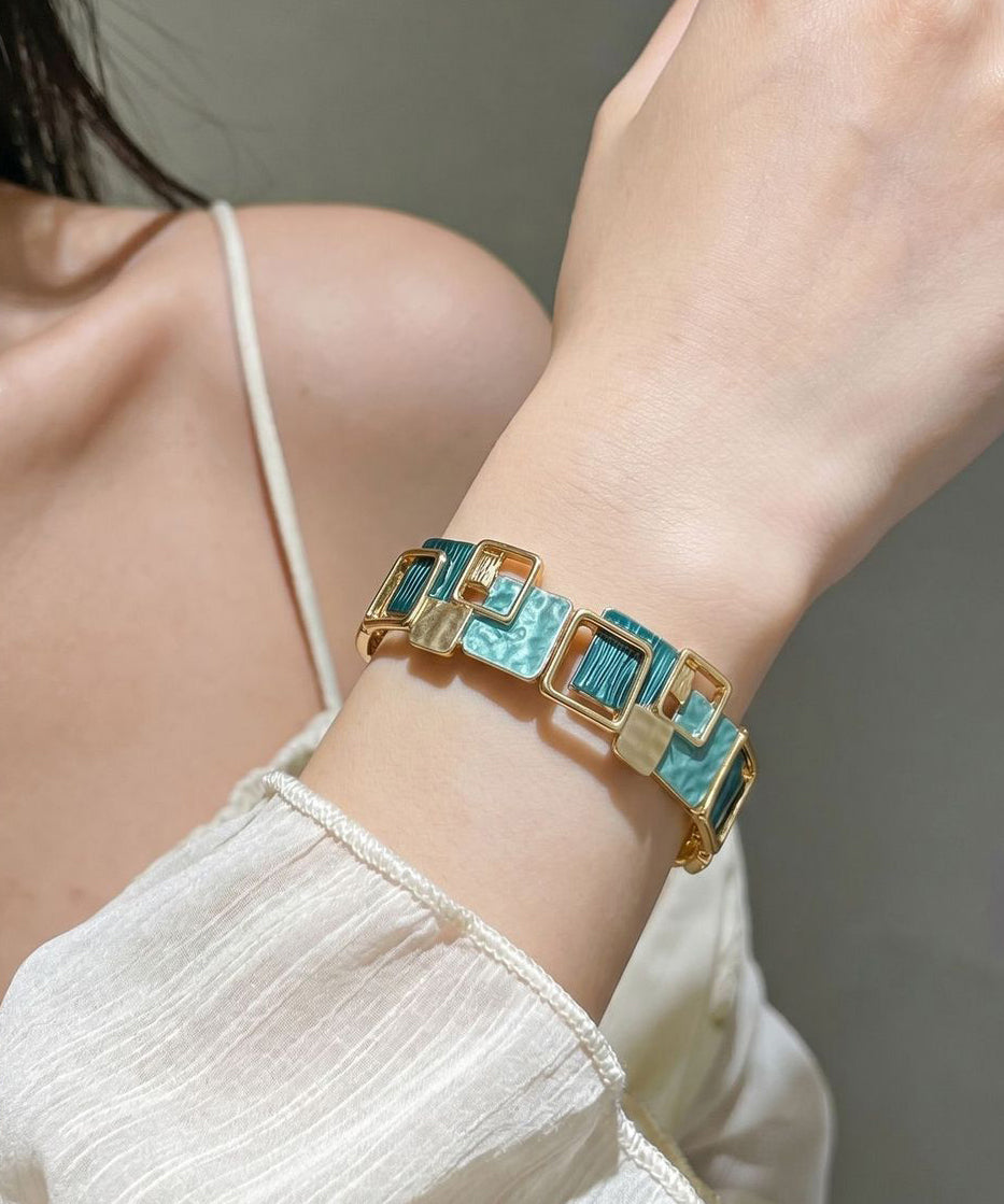 Retro Blue Ally Enamel Elasticity Bangle