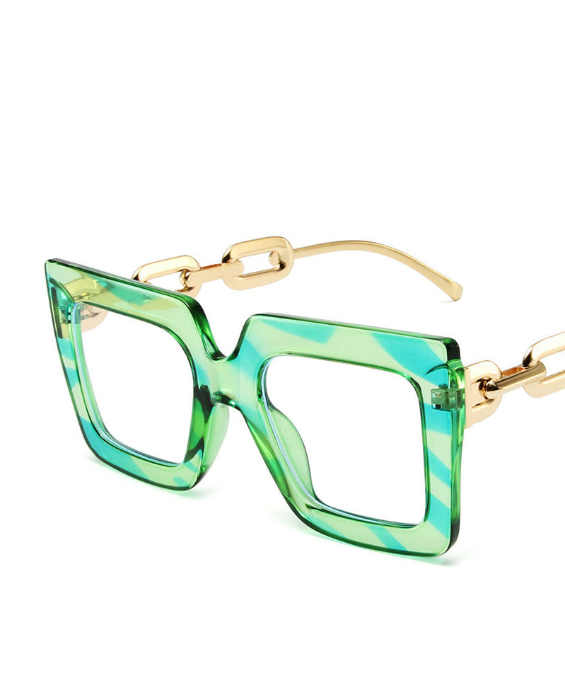Retro Fashion Green Full Frame Reading Glasses
