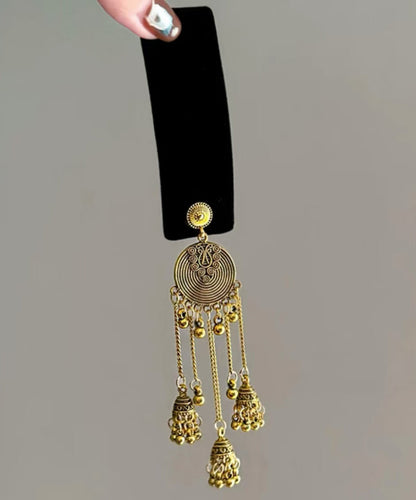 Retro Gold Flocking Alloy Tassel Hairpin
