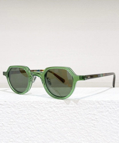 Retro Leopard Green Resin UV Protection Unisex Sunglasses
