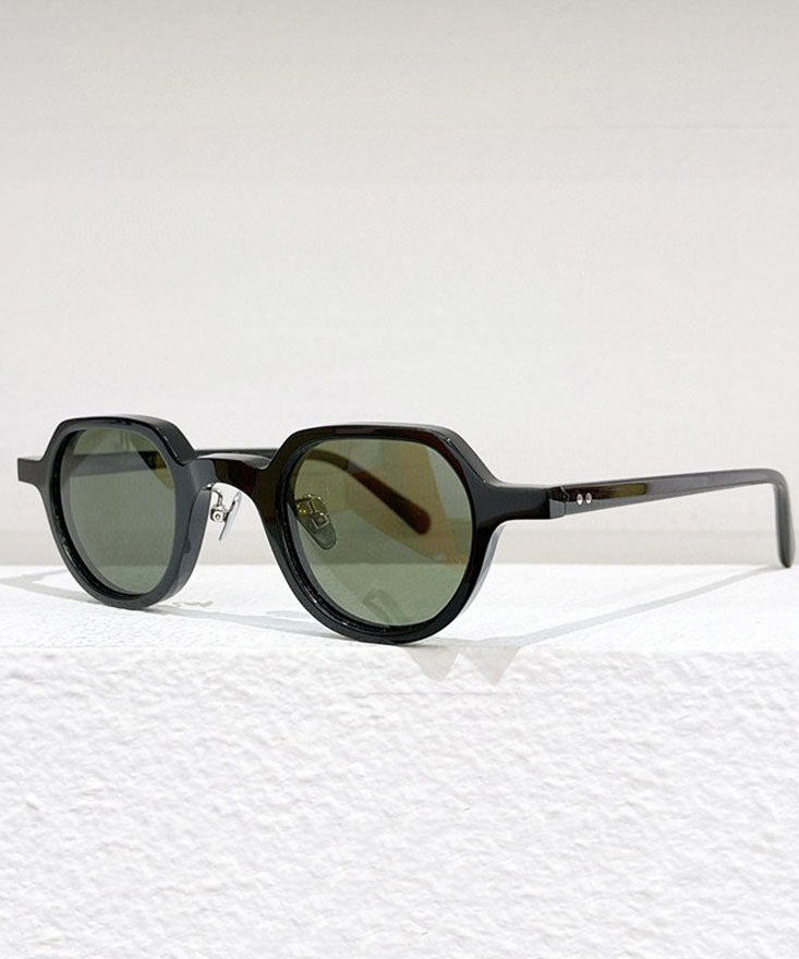 Retro Leopard Green Resin UV Protection Unisex Sunglasses