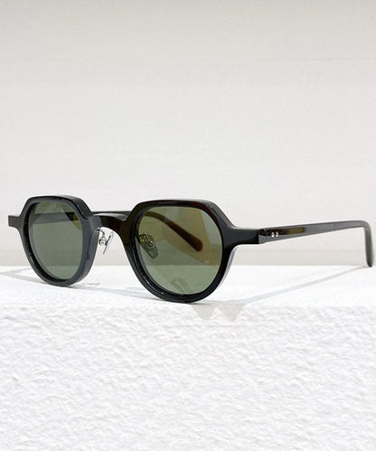 Retro Leopard Green Resin UV Protection Unisex Sunglasses