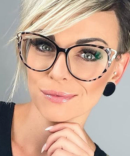 Retro Leopard Print Full Frame Reading Glasses