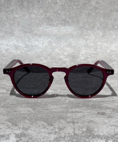 Retro Mulberry Resin Round Polarized Reading Glasses