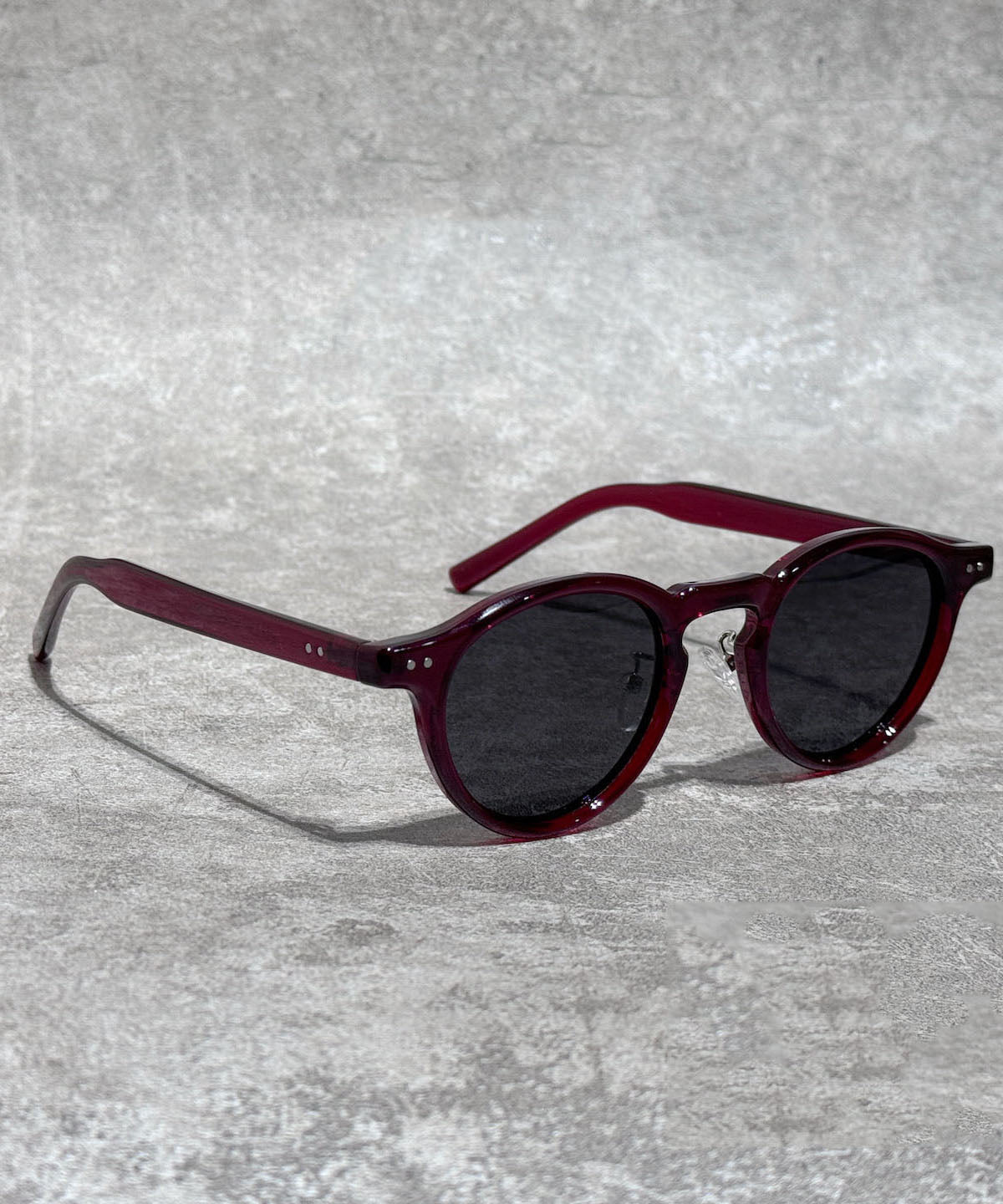 Retro Mulberry Resin Round Polarized Reading Glasses
