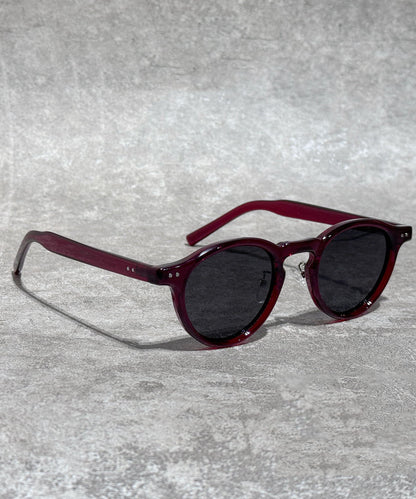 Retro Mulberry Resin Round Polarized Reading Glasses