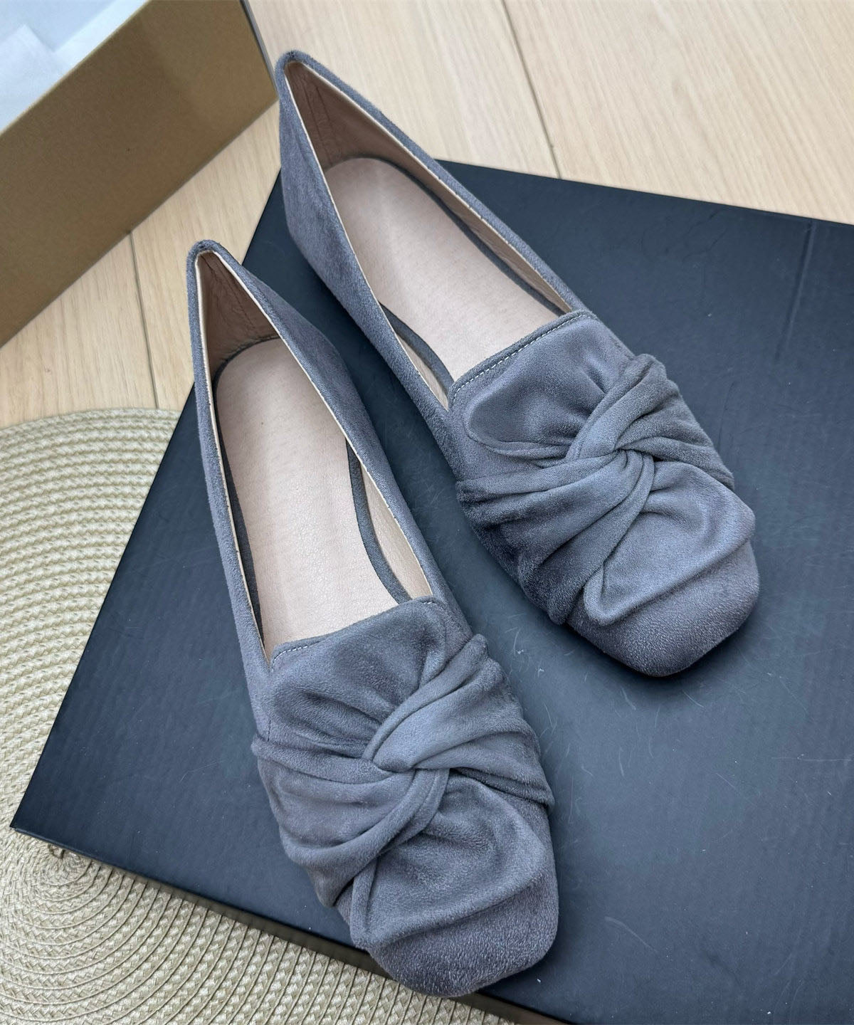 Rose Loafer Shoes Casual Splicing Bow Plus Size
