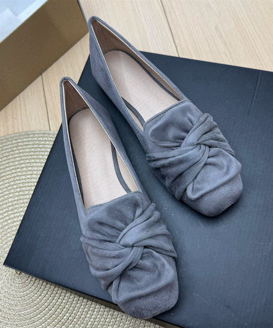 Rose Loafer Shoes Casual Splicing Bow Plus Size