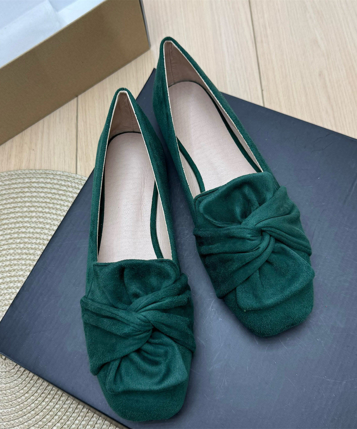 Rose Loafer Shoes Casual Splicing Bow Plus Size