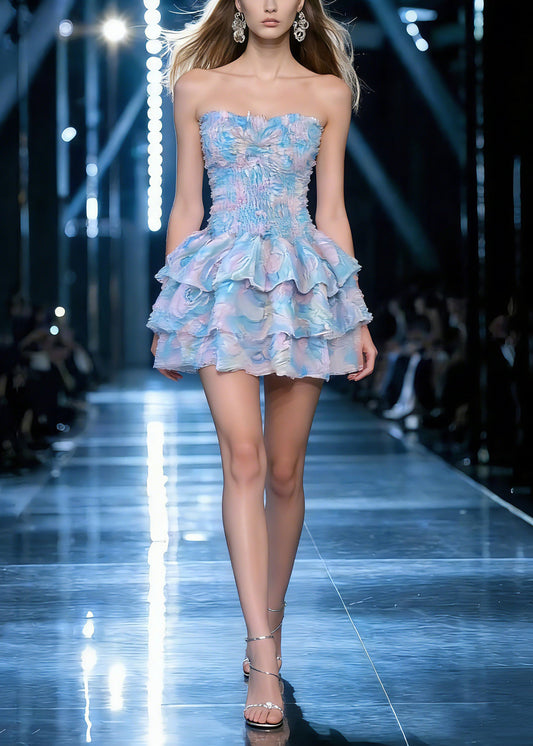 Sex Rainbow Bustier Top Tulle Mid Dress Sleeveless