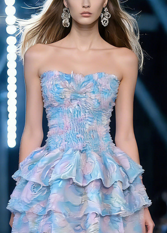 Sex Rainbow Bustier Top Tulle Mid Dress Sleeveless