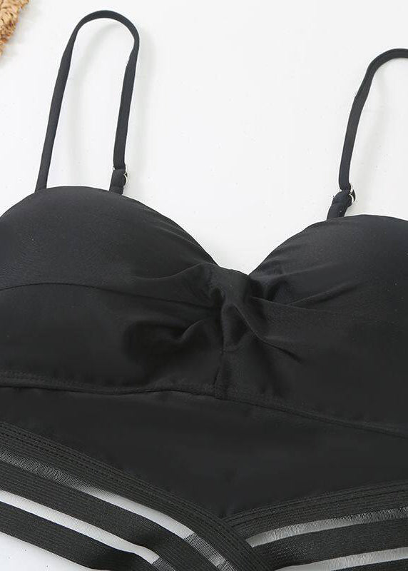 Sexy Black Hollow Out Bodysuit Swimwear