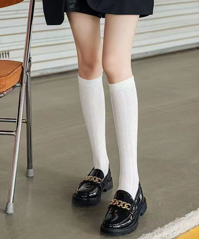 Sexy Black Hollow Thin Sweet Lace Over The Calf Socks