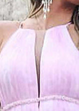 Load image into Gallery viewer, Sexy Gradient Color V Neck High Waist Tulle Maxi Dresses Sleeveless