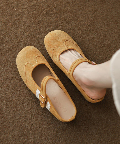 Silver Suede Splicing Buckle Strap Slide Sandals