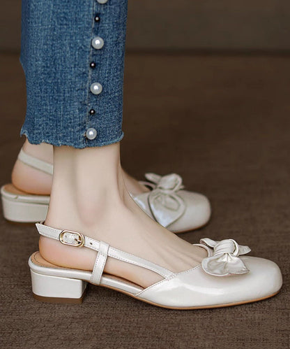 Silvery Sandals Faux Leather Boutique Bow Sandals