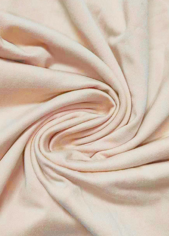 Simple Apricot Asymmetrical Solid Cotton Spaghetti Strap Dress Sleeveless