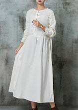 Load image into Gallery viewer, Simple Apricot Embroidered Cotton Vacation Dresses Spring