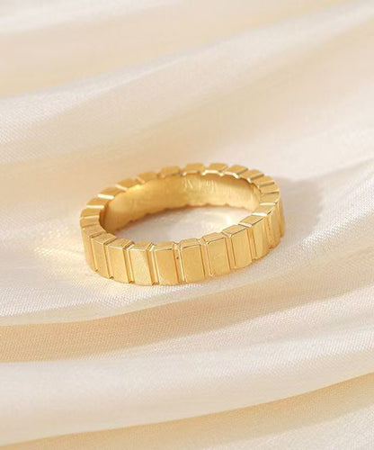 Simple Gold Stainless Steel Overgild Rings