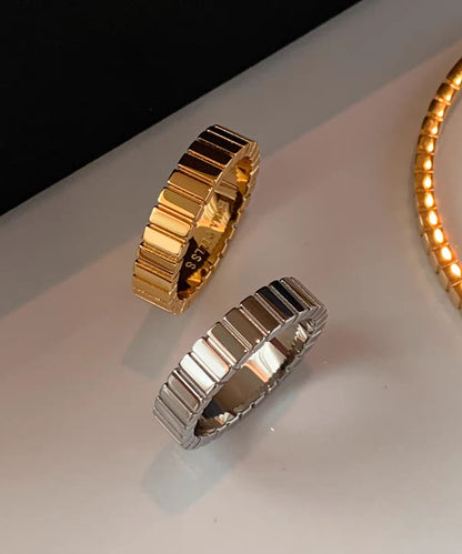 Simple Gold Stainless Steel Overgild Rings