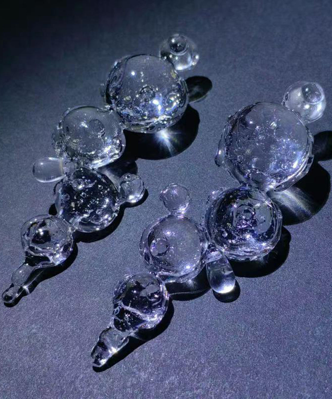 Simple Icy Transparent Bubble Geometric Resin Drop Earrings