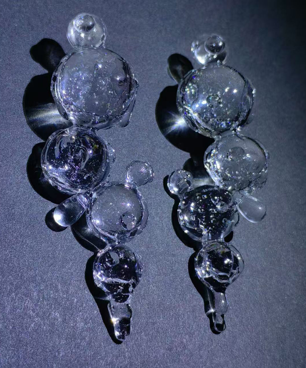 Simple Icy Transparent Bubble Geometric Resin Drop Earrings
