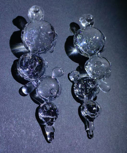 Simple Icy Transparent Bubble Geometric Resin Drop Earrings