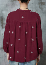 Load image into Gallery viewer, Simple Mulberry Embroidered Cotton Shirt Spring