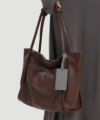 Simple Mulberry Large Capacity Faux Leather Shoulder Bags